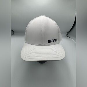 SUN RUN white running snapback hat